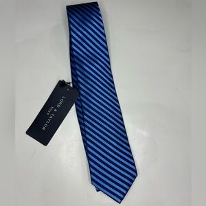 Lord & Taylor NWT boys navy light blue silk tie